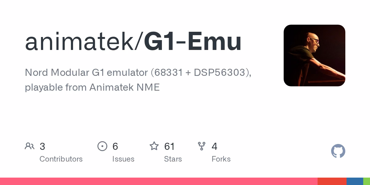 Animatek G1-Emu: Open-Source Nord Modular G1 Synthesizer Emulator