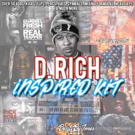 BeatzByJones D.Rich Inspired Kit + FLP's Included [WAV, DAW Templates]
