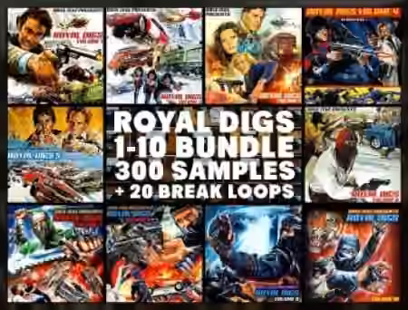 Dave Zeke Royal Digs Volumes 1-10 BUNDLE (300 Prechopped Samples + 20 BONUS Break Loops) [WAV]