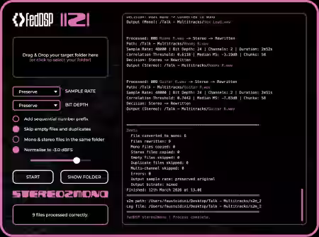 fedDSP Stereo2Mono v1.0.5 [MacOSX]