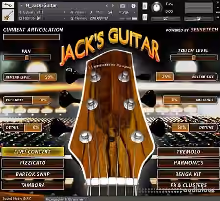 Hephaestus Sounds Jack's Concert Guitar v1.10 [KONTAKT]