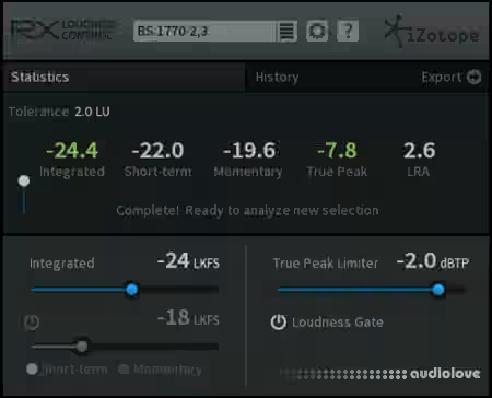iZotope RX Loudness Control v1.03a / v1.0 [WiN, MacOSX]
