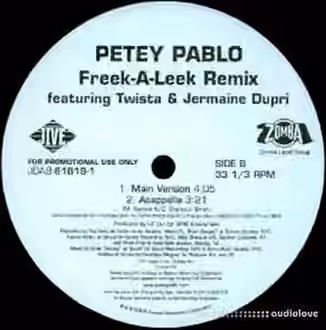 Petey Pablo Featuring Twista and Jermaine Dupri Freek-A-Leek Remix Acappella ViNYL RiP [WAV]