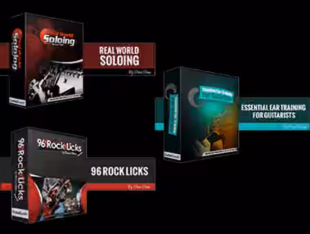 Real World Soloing, 96 Rock Licks, Ear Training with Steve Stein and Dan Denley (2016) [TUTORiAL]