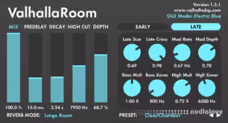 Valhalla DSP ValhallaRoom v1.5.1 / v1.6.3 [WiN, MacOSX]